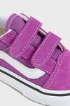 Vans Old Skool V Cırt Cırtlı Süet ve Kanvas Sneaker Unisex Çocuk Ayakkabı VN000CTGE2T1 MOR-BEYAZ