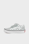 Vans Old Skool V Kareli Süet Sneaker Unisex Çocuk Ayakkabı VN000CYAEPO1 AÇIK YEŞİL-KREM