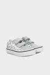 Vans Old Skool V Kareli Süet Sneaker Unisex Çocuk Ayakkabı VN000CYAEPO1 AÇIK YEŞİL-KREM