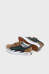 Vans Old Skool V Logolu Süet Detaylı Cırtlı Sneaker Unisex Çocuk Ayakkabı VN000CYABF01 HAKİ-KAHVE