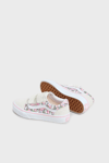 Vans Old Skool V Süet Detaylı Desenli Cırt Cırtlı Sneaker Unisex Çocuk Ayakkabı VN000CYDCY71 PEMBE-BEYAZ