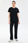 W Crew Neck Graphic Tee Logolu Bisiklet Yaka Kadın T Shirt S2214823817 SİYAH
