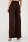 Wide Leg Orta Yüksek Bel Bol Paça Kumaş Kadın Pantolon 6522974 KAHVE