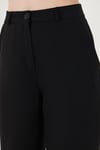 Wide Leg Orta Yüksek Bel Bol Paça Kumaş Kadın Pantolon 6522974 SİYAH