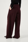 Wide Leg Yüksek Bel Bol Paça Kemer Detaylı Kadın Pantolon 6923855 MÜRDÜM