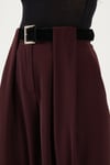 Wide Leg Yüksek Bel Bol Paça Kemer Detaylı Kadın Pantolon 6923855 MÜRDÜM