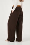 Wide Leg Yüksek Bel Bol Paça Kemer Detaylı Kadın Pantolon 6923855 KAHVE