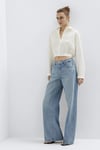 Wide Leg Yüksek Bel Geniş Paça Jeans Kadın Kot Pantolon 1010763-A3902 AÇIK MAVİ