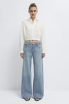 Wide Leg Yüksek Bel Geniş Paça Jeans Kadın Kot Pantolon 1010763-A3902 AÇIK MAVİ