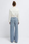 Wide Leg Yüksek Bel Geniş Paça Jeans Kadın Kot Pantolon 1010763-A3902 AÇIK MAVİ