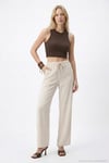 Wide Leg Yüksek Bel Geniş Paça Kadın Pantolon 668YP5424 TAŞ