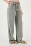 Wide Leg Yüksek Bel Geniş Paça Kadın Pantolon 668YP5424 AÇIK HAKİ