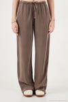 Wide Leg Yüksek Bel Geniş Paça Kadın Pantolon 668YP5424 KAHVE