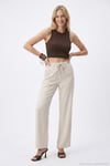 Wide Leg Yüksek Bel Geniş Paça Kadın Pantolon 668YP5424 TAŞ