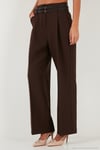 Wide Leg Yüksek Bel Geniş Paça Kemerli Kadın Pantolon 68351245 KAHVE
