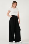 Wide Leg Yüksek Bel Geniş Paça Palazzo Kadın Pantolon 5866290 SİYAH