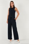 Wide Leg Yüksek Bel Geniş Paça Palazzo Kadın Pantolon 65271262 LACİVERT