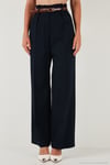 Wide Leg Yüksek Bel Geniş Paça Palazzo Kadın Pantolon 65271262 LACİVERT