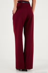 Wide Leg Yüksek Bel Geniş Paça Palazzo Kadın Pantolon 65271262 BORDO