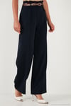 Wide Leg Yüksek Bel Geniş Paça Palazzo Kadın Pantolon 65271262 LACİVERT