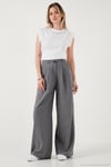 Wide Leg Yüksek Bel Geniş Paça Palazzo Kadın Pantolon 5866290 GRİ