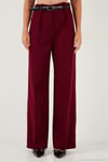 Wide Leg Yüksek Bel Geniş Paça Palazzo Kadın Pantolon 65271262 BORDO