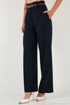 Wide Leg Yüksek Bel Geniş Paça Palazzo Kadın Pantolon 65271262 LACİVERT