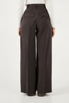 Wide Leg Yüksek Bel Geniş Paça Pileli Kadın Pantolon 6923871 KAHVE