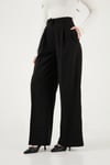 Wide Leg Yüksek Bel Geniş Paça Pileli Kadın Pantolon 6923871 SİYAH