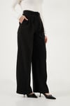 Wide Leg Yüksek Bel Geniş Paça Pileli Kadın Pantolon 6923871 SİYAH