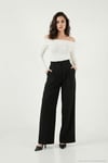 Wide Leg Yüksek Bel Geniş Paça Pileli Kadın Pantolon 6923871 SİYAH
