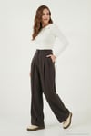 Wide Leg Yüksek Bel Geniş Paça Pileli Kadın Pantolon 6923871 KAHVE
