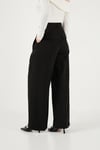 Wide Leg Yüksek Bel Geniş Paça Pileli Kadın Pantolon 6923871 SİYAH