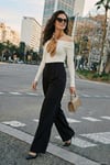 Wide Leg Yüksek Bel Geniş Paça Pileli Kadın Pantolon 6923871 SİYAH