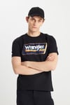 Wrangler % 100 Pamuk Regular Fit Bisiklet Yaka Logolu Erkek T Shirt W753EE001 SİYAH
