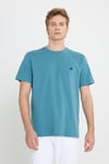 Wrangler % 100 Pamuk Regular Fit Bisiklet Yaka Erkek T Shirt MW7NM203877W25 TURKUAZ