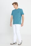 Wrangler % 100 Pamuk Regular Fit Bisiklet Yaka Erkek T Shirt MW7NM203877W25 TURKUAZ