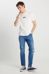 Wrangler % 100 Pamuk Regular Fit Bisiklet Yaka Erkek T Shirt W2510527102 BEYAZ