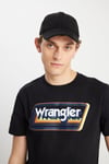Wrangler % 100 Pamuk Regular Fit Bisiklet Yaka Logolu Erkek T Shirt W753EE001 SİYAH