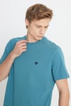 Wrangler % 100 Pamuk Regular Fit Bisiklet Yaka Erkek T Shirt MW7NM203877W25 TURKUAZ