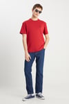 Wrangler % 100 Pamuk Regular Fit Bisiklet Yaka Erkek T Shirt MW7NM203877600 KIRMIZI