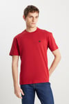 Wrangler % 100 Pamuk Regular Fit Bisiklet Yaka Erkek T Shirt MW7NM203877600 KIRMIZI