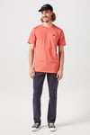 Wrangler % 100 Pamuk Regular Fit Bisiklet Yaka Erkek T Shirt MW7NM20387733L TURUNCU