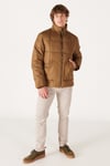 Wrangler Kapitoneli Regular Fit Dik Yaka Erkek Mont W232183 211 CAMEL