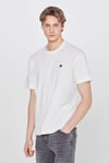 Wrangler Logolu Pamuklu Relaxed Fit Bisiklet Yaka Erkek T Shirt W7NM203877 102 BEYAZ