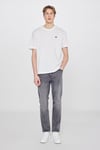 Wrangler Logolu Pamuklu Relaxed Fit Bisiklet Yaka Erkek T Shirt W7NM203877 102 BEYAZ