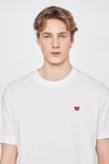 Wrangler Logolu Pamuklu Relaxed Fit Bisiklet Yaka Erkek T Shirt W7NM203877 102 BEYAZ