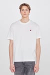 Wrangler Logolu Pamuklu Relaxed Fit Bisiklet Yaka Erkek T Shirt W7NM203877 102 BEYAZ