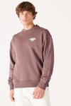 Wrangler Loose Fit Şardonlu Bisiklet Yaka Erkek Sweat W232244 220 KOYU KAHVE