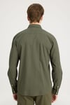Wrangler Pamuk ve Keten Karışımlı Regular Fit Erkek Gömlek W221085801 HAKİ